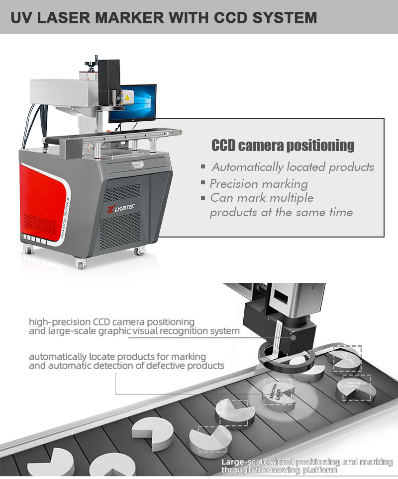 CCD-vision-uv-laser-fiber-marking-machine