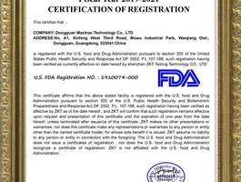 FDA Certificate